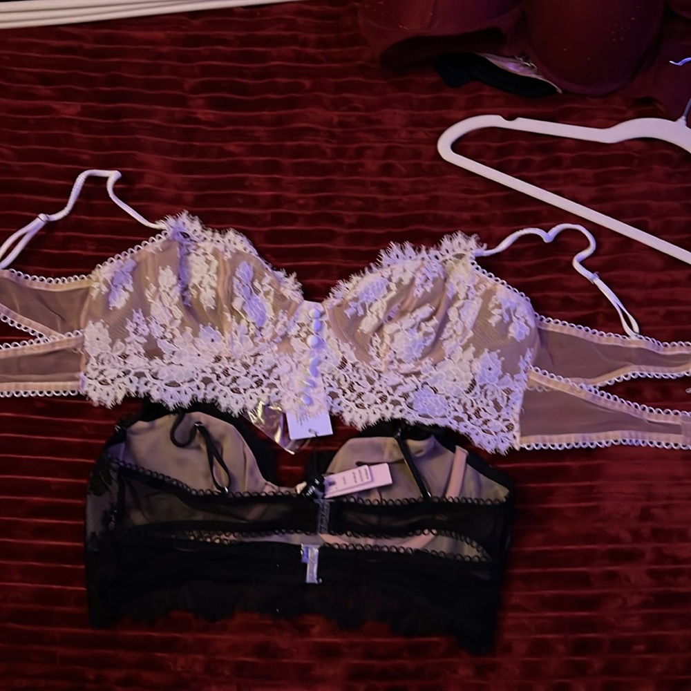 For Love & Lemons panty & bra SETs black set & white set sold separately